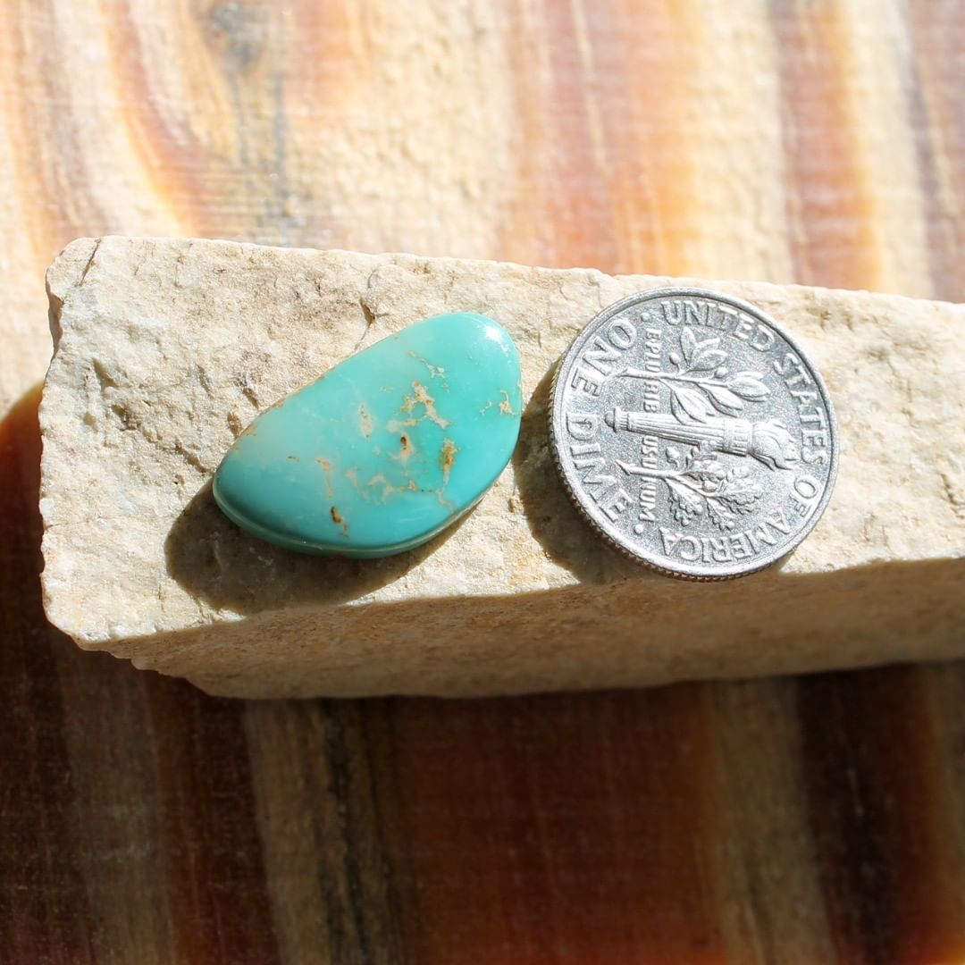 Blue Stone Mountain Turquoise cabochon
Instagram    $16.52 for 5.9 carats untreated & un-backed Nevada turquoise
#turquoiserings