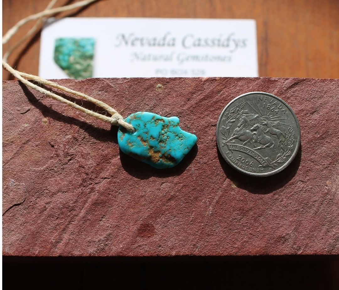 “Blueman” – Natural turquoise focal bead (Stone Mountain Turquoise)
(SOLD) 5.3 carats natural turquoise focal bead

