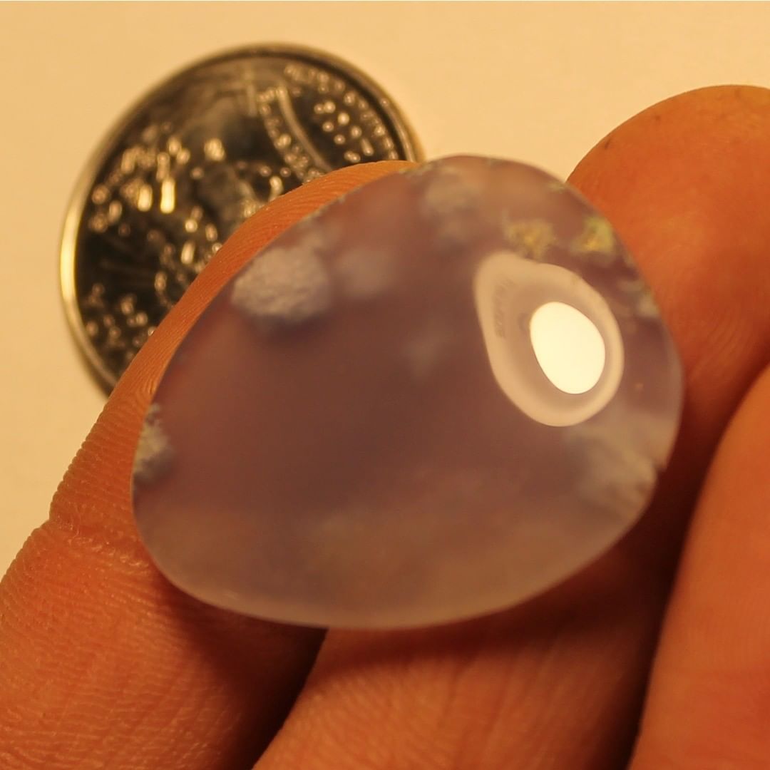 Ellensburg Blue Agate Cabochon
Contact us  $78 for 26 carats untreated & un-backed

