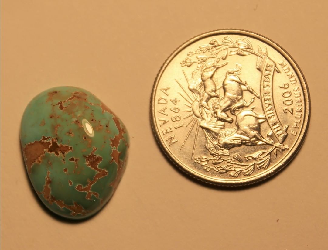 Light Blue Harcross Turquoise Cabochon
Contact us  $48.65 for 13.9 carats untreated & un-backed Nevada turquoise
.com