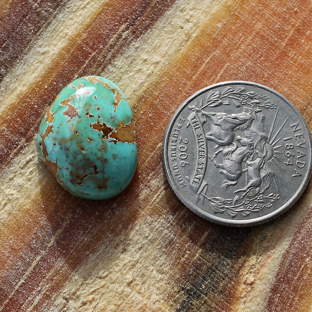 Light Blue Harcross Turquoise Cabochon
Instagram    $48.65 for 13.9 carats untreated & un-backed Nevada turquoise
.com