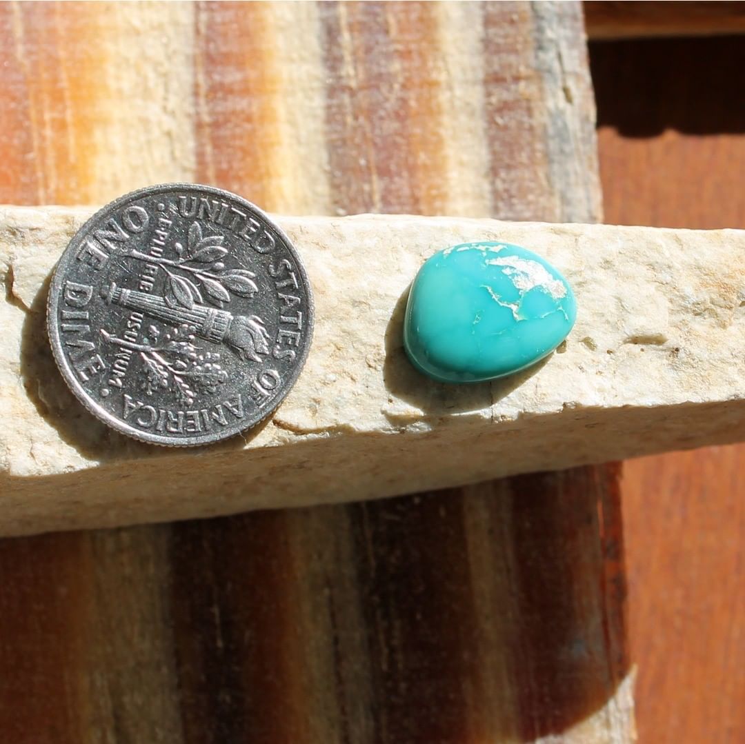 Natural deep blue turquoise cabochon (Stone Mountain Turquoise)
Instagram    $11.80 for 2.8 carats un-backed & untreated Nevada turquoise