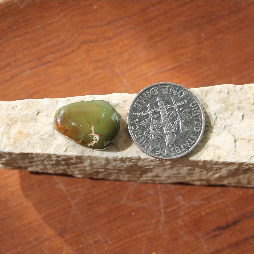 Natural green turquoise cabochon (Stone Mountain Turquoise)
Instagram    $15 for 5.6 carats un-backed & untreated Nevada turquoise.
