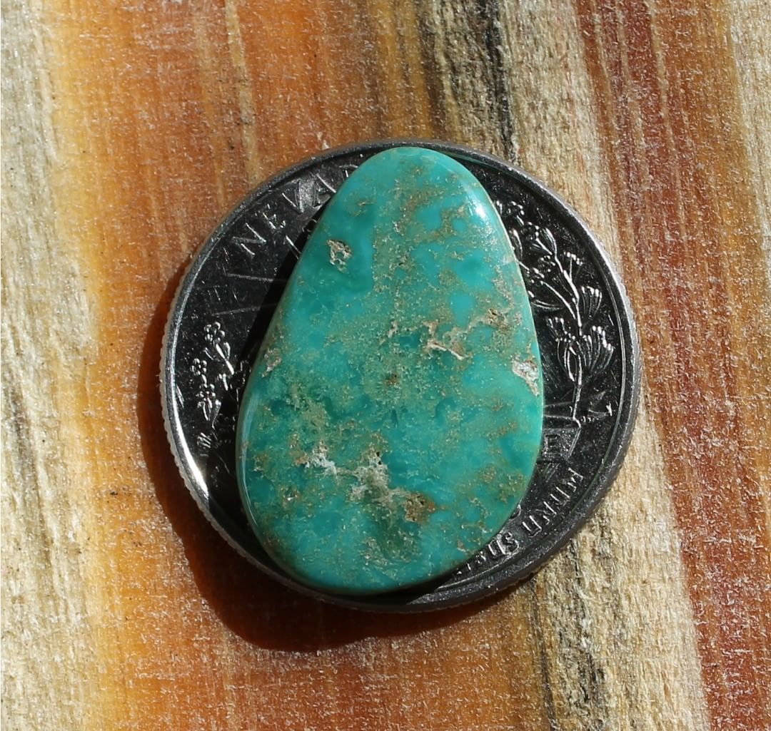 Natural Green Turquoise Cabochon (Stone Mountain Turquoise)
Instagram    $25.00 for 8.3 carats untreated & un-backed Stone Mountain Turquoise

