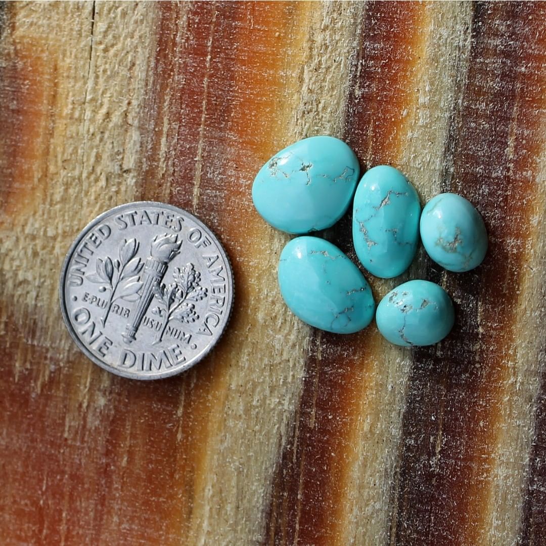 Natural turquoise cabochons from Taubert Hills
Instagram    $28.02 for 9 carats un-backed & untreated Nevada turquoise.
.com