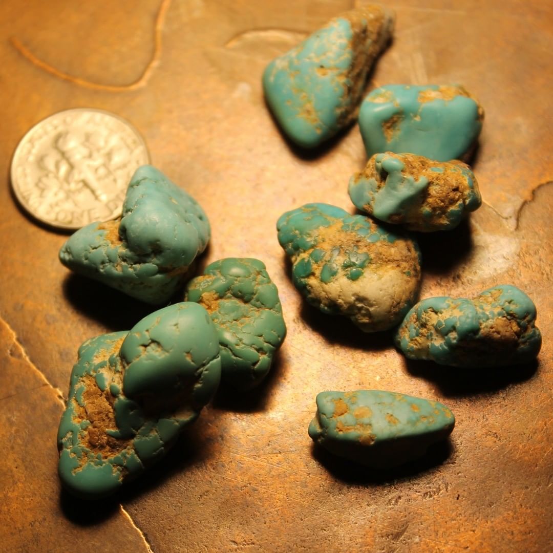 Turquoise vein study, into the blues (Stone Mountain Turquoise)
