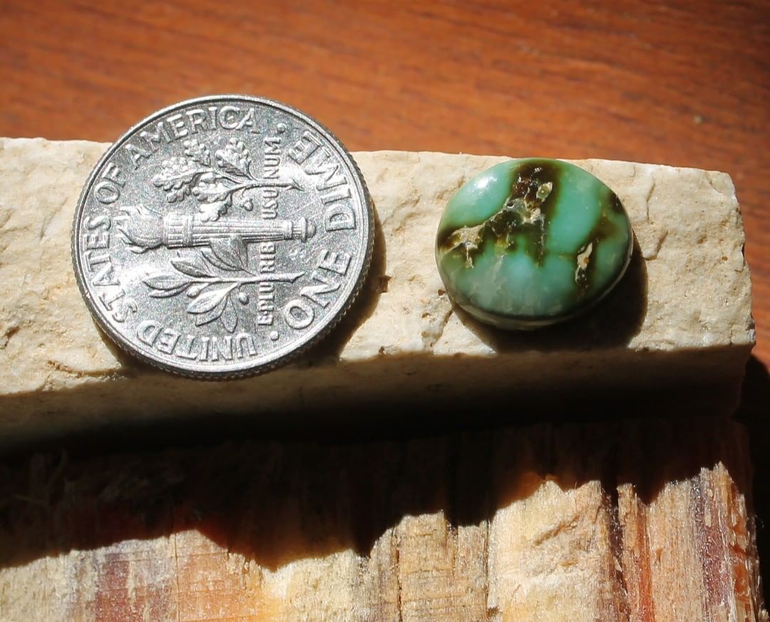 Natural Green Stone Mountain Turquoise Cabochon
Instagram    $7 for 2.6 carats untreated & un-backed Nevada turquoise. 
