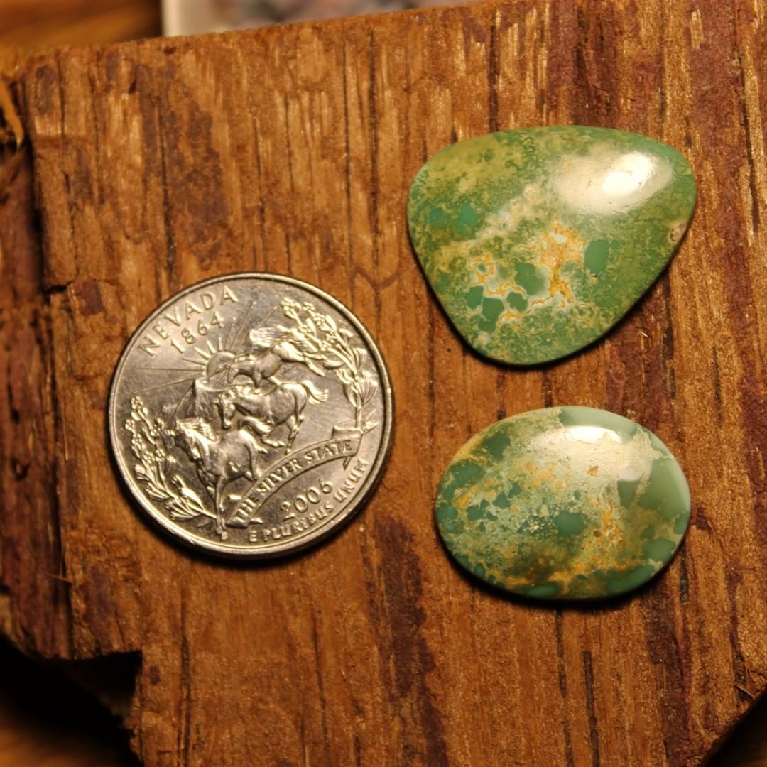 Not the typical turquoise (Stone Mountain Turquoise)
Instagram    $48 for 9.8, 7.6 carats untreated Nevada turquoise.
