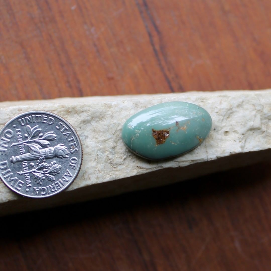 Not the typical turquoise (Natural Stone Mountain Turquoise) 
 $23 for 6.4 carats untreated & un-backed Nevada turquoise.
