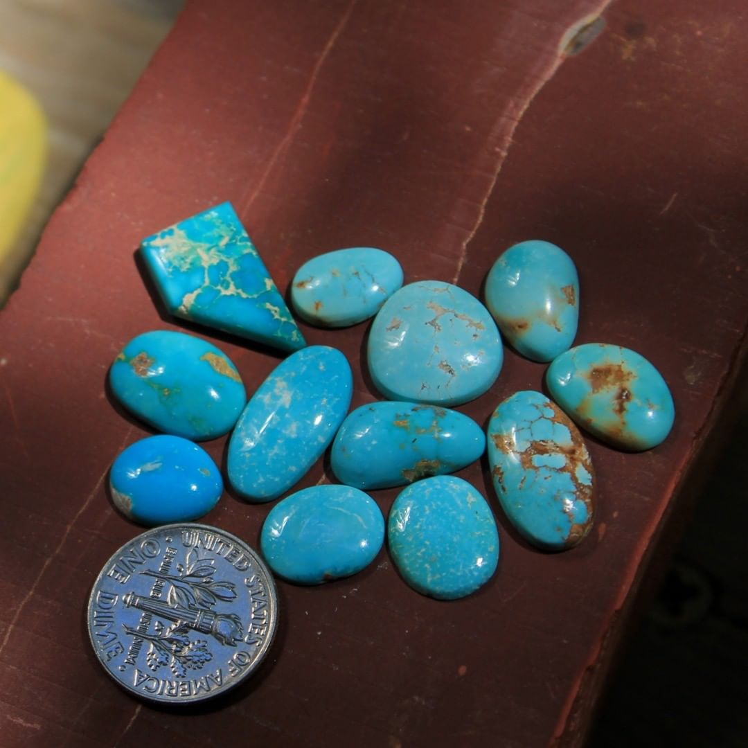 Assorted natural Nevada cabochons by lot or singles
All are un-backed cut by hand.

$100 for all 37.1 carats (for single cabs circle any you like, and send a DM