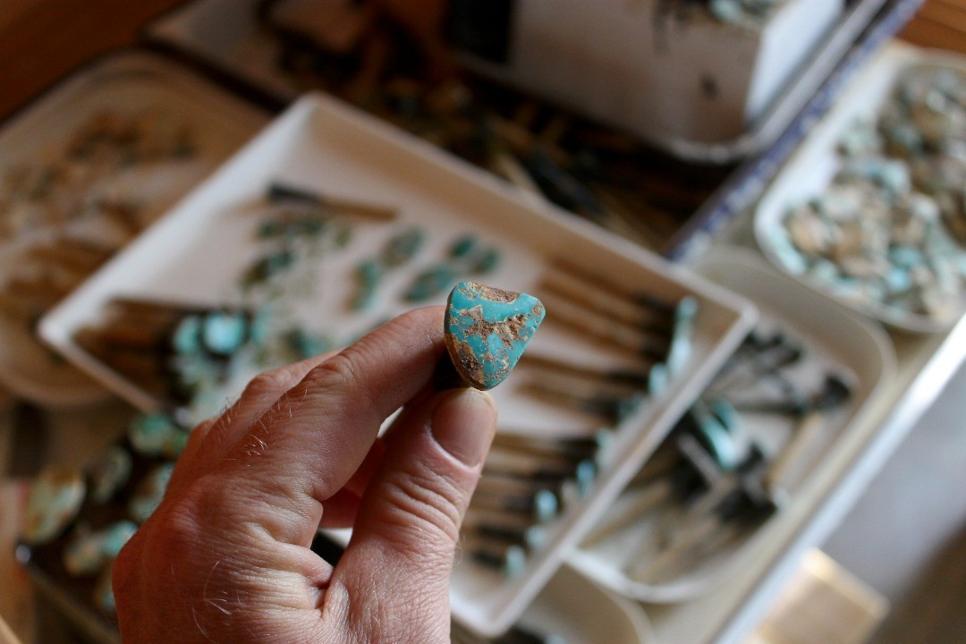 Some good things in the works #naturalturquoise #lapidaryartist #turquoisesupplier #turquoiseoverdiamonds #jewelersbench